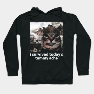 i survived today’s tummy ache unisex meme Hoodie